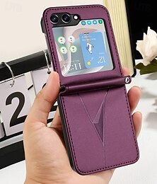abordables -teléfono Funda Para Samsung galaxia Z Flip 6 Z Flip 5 Z Flip 4 Z Flip 3 Funda Trasera Antigolpes Retro TPU Cuero de PU