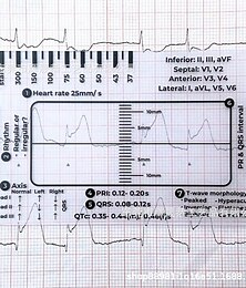 economico -righello ecg 7 step, righello ecg strumento di misurazione righello di plastica, righello ecg 7 step per interpretazione ecg/ecg, calibro ecg trasparente strumento di misurazione, seguire un piano in