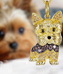 economico -Collana Cromo Per donna Di tendenza stile sveglio Classico Con animale Adorabile Di forma geometrica Collana Per Giornaliero