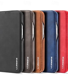 abordables -teléfono Funda Para iPhone 17 Pro Max 17 Air 16 15 14 Pro Max Plus 13 12 11 Pro Max Mini Gire la tapa Ranura para tarjetas Antigolpes Retro TPU Cuero de PU
