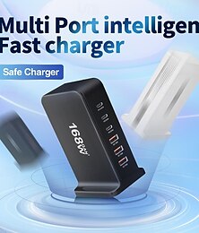 Χαμηλού Κόστους -USB 3.0 Κόμβοι 6 Λιμάνια 6 σε 1 Λειτουργία παροχής ενέργειας υποστήριξης Διανομέας USB με USB 3.0 Τύπος Β 5V / 3A Παράδοση ρεύματος Για Φορητό Υπολογιστή Tablet Smartphone
