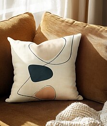 economico -cuscino 4 pezzi morbido decorativo quadrato copertura del cuscino federa federa per divano camera da letto di qualità superiore lavabile in lavatrice cuscino in finta lino per divano divano letto