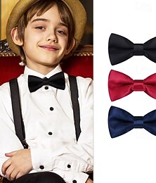 economico -Bambino Da ragazzo Da ragazza Cravatte e papillon Attivo Essenziale Feste Compleanno Tinta unica Argento Verde mela