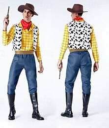 abordables -Histoire de jouet Boisé Costume de cosplay Accessoires Halloween Bal Masqué Anime Halloween Cosplay de Film for Homme Adolescent Adulte Noël Halloween Nouvel An