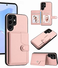 halpa -puhelin Etui Käyttötarkoitus Samsung Galaxy S25 Ultra S24 S24 Ultra Plus S24 FE S23 S23 Ultra S23 Plus S22 S22 Plus Ultra S21 FE Takakuori Tuella Korttipaikka Iskunkestävä Retro TPU PU-nahka
