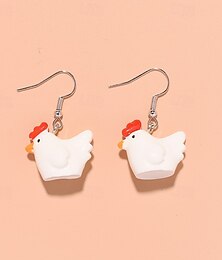 abordables -Femme Boucles d'Oreille Fantaisie Joie Tropique mode Des boucles d'oreilles Bijoux Blanche Pour Soirée