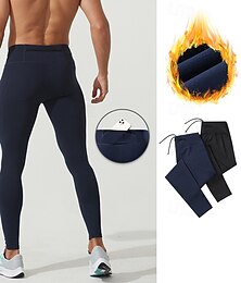 economico -Per uomo Pantaloni Pantaloni a compressione Cinturino elastico Livello Base Esterno Sportivo Al coperto Autunno Tenere al caldo Asciugatura rapida Morbido Traspirante Elasticizzato Maratona Corsa