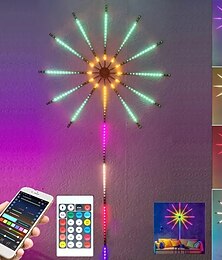 billige -smart fyrverkeri led lys led lys bar med fjernkontroll applikasjonskontroll musikk og lyd synkroniserte lys for gatevindu og veggdekorasjoner egnet for jule bryllup barer