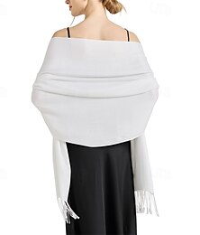 abordables -châle pashmina doux et soyeux, écharpe de couleurs unies pour robes de soirée de mariage