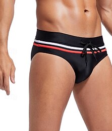 abordables -Homme Short de bain Short de Bain Natation Maillots de Bain Bas Cordon Natation Surf Plage Sports nautiques Rayure Mosaïque Eté Printemps