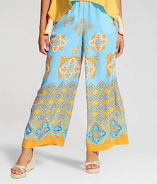 economico -Per donna Largo Sfacciato Maxi Boemia Festività Casual / quotidiano Vacanza al mare Giallo Arancione Primavera estate XS S M