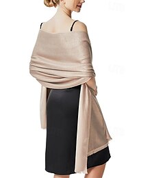 abordables -châle pashmina métallique scintillant, écharpe pour soirée, robe de mariée, robe de soirée