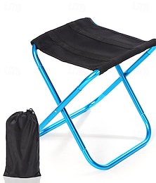 お買い得  -アウトドア用アルミニウム折りたたみスツール、折りたたみ式スツール、釣り、ビーチ、ピクニック、キャンプのためのミニ折りたたみ椅子、ポータブル折りたたみ椅子