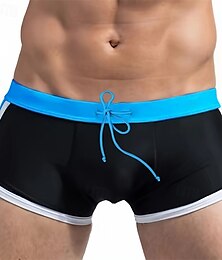 abordables -Hombre Bañadores Pantalones Bañador Natación Corto Licra Bañadores Prendas de abajo Correa Natación Surf Playa Deportes acuáticos Retazos Verano Primavera