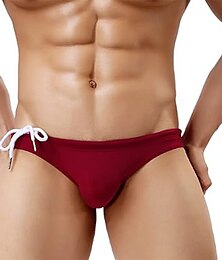 abordables -Hombre Bañadores Pantalones Bañador Natación Corto Bañadores Prendas de abajo Correa Natación Surf Playa Deportes acuáticos Color sólido Verano Primavera
