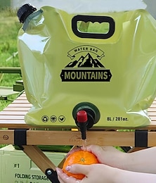 halpa -8l kannettava vesisäilytyspussi retkeilyyn vaellus lemmikki kokoontaitettava tappikahvalla bbq suuri tilavuus ulkovesisäiliö