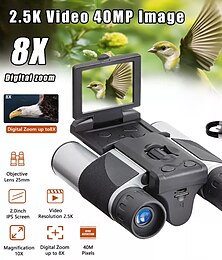 economico -Binocolo potente da esterno HD con schermo, video, foto, registratore, telescopio, zoom 8x, digitale, portatile, da viaggio, campeggio, capacità della batteria, nessuna scheda TF.