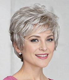 cheap -Classic Short Wig with Enviable Volume and Textured Layers / Multi-Tonal Shades of Blonde