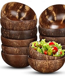 economico -ciotole di guscio di cocco ciotole di legno lucidate ciotole di frullato naturale acai ciotole per insalata per regali vegani decorazioni per la cucina