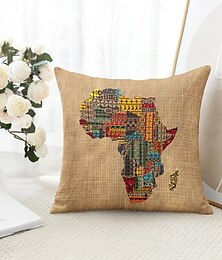 economico -Cuscini Decorativi Africani Vintage Copertura 1PC Morbida Quadrata Cuscino Per Divano Fodera Copripiumino Per Camera da Letto Soggiorno Divano Poltrona