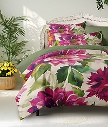 abordables -Housse de couette en tissu peluche floral coloré, petit lit simple, ensemble de lit chaud aux fraises, ensemble de 2 pièces, ensemble de 3 pièces, ensemble de peluches courtes légères et douces