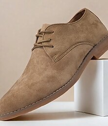 preiswerte -Oxford-Schnürschuhe aus Wildleder für Herren – lässiges, leichtes Design für Business, Büro und Alltag