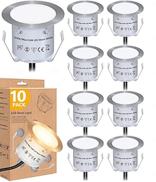abordables -Kit d'éclairage de terrasse à LED encastré dans le sol, éclairage de paysage extérieur IP67, basse tension, étanche, pour cour extérieure, jardin, marches, escaliers, terrasse, piscine, terrasse,