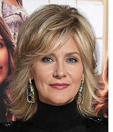 cheap -Jane Fonda Inspired Wigs Synthetic Wig Curly Asymmetrical Wig Short Blonde Synthetic Hair Women's Fashionable Design Soft Natural Blonde