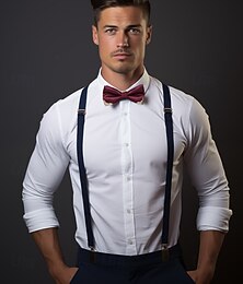 abordables -Ensemble nœud papillon bordeaux pour homme avec motif à pointes dorées, pochette et épinglette rose – accessoires élégants pour mariages, fêtes et occasions formelles