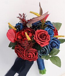economico -Fiori da polso da matrimonio Bouquet Matrimonio  Festa di Matrimonio Fiore Artificiale al Matrimonio