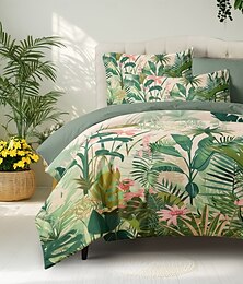 levne -Fl žádný přeloženo Duvet Kryt Sada 100% Bavlna Měkké a Prodyšné Ložní prádlo Vlastnosti Tropického Deštného Hlavního Kryt lehký a odolný přikrývkový kryt Pohodlné pro všechna roční období Snadná péče