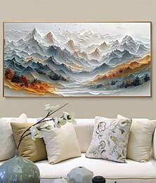 abordables -peinture à l'huile originale faite à la main de montagnes colorées sur toile art mural abstrait de paysage de montagne pour la décoration intérieure avec cadre tendu sans cadre intérieur