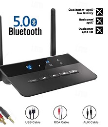 abordables -Nueva solución Qualcomm Bluetooth 5.4, receptor y transmisor 2 en 1, aux-rca, TV para automóvil, aptx, adaptativo