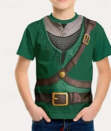 economico -San Patrizio Da ragazzo 3D Pop art maglietta T-shirt Manica corta Estate Primavera Di tendenza Essenziale Bambino 4-12 anni Girocollo Esterno Informale Giornaliero Standard