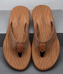 abordables -tongs décontractées pour hommes - semelle texturée durable avec sangles tressées pour la plage, la piscine et le quotidien en été