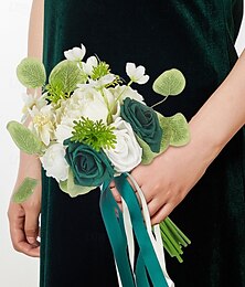 voordelige -Bruiloft pols bloemen Boeketten Bruiloft Zijde / Nep Bloemen Bloemenstijl