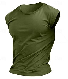 halpa -Miesten T-paita Kosteutta siirtävät paidat Lyhythihainen Tiukka pyöreä kaula-aukko Kesä Tavallinen Urheilu Muoti Kevyt Loma Kausaliteetti Pyhäpäivä Musta Valkoinen Rubiini Top T-paita miehille