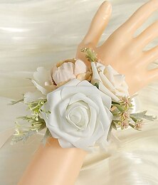 economico -fiori da matrimonio al polso Corsage da Polso Matrimonio  Occasione Speciale  Festa di Matrimonio Tessuti Stile Fiore