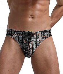 abordables -Hombre Bañadores Pantalones Bañador Natación Corto Bañadores Prendas de abajo Correa Natación Surf Playa Deportes acuáticos Impreso Verano Primavera