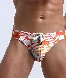 billiga -Herr Badshorts Badkläder Underdelar Snörning Simmning Surfing Strand Vattensport Blommig Tryckt Sommar Vår