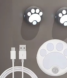 preiswerte -LED-Nachtlicht in Katzenform, wiederaufladbar über USB mit Bewegungsmelder, dimmbare Schreibtischlampe für Schlafzimmer, Nachttisch, Küche, Schrank und Treppe, 1 Stück