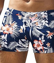billiga -Herr Badshorts Badkläder Underdelar Snörning Simmning Surfing Strand Vattensport Blommig Tryckt Sommar Vår