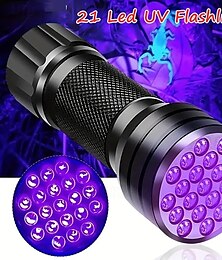 economico -Torcia UV a 21 LED - lampada ultravioletta a luce nera per la cura delle unghie, rilevamento della fluorescenza per feste a casa