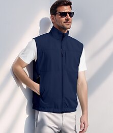 abordables -Homme Veste de golf Noir Blanche bleu marine Sans manches Vêtements d'extérieur Tenue de golf Vêtements Tenues Porter des vêtements
