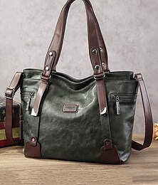 economico -borsa a mano in similpelle marrone premium per donna – borsa a tracolla versatile con tracolla regolabile per lavoro e uso casual