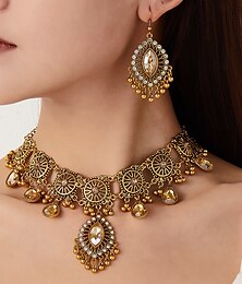 economico -I monili nuziali 1 Lega Orecchini Collane Per donna Moda Romantico Fantasia Di forma geometrica Parure di gioielli Per Feste