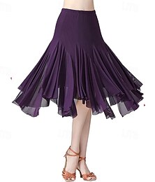 abordables -jupe de danse de salon pour femme longue balançoire valse latine salsa danse du ventre costume flamenco