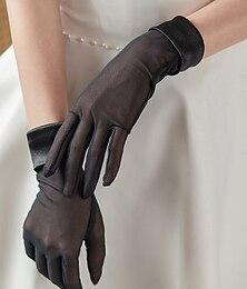 abordables -Dentelle Longueur Poignet Gant Elégant / Style classique Avec Couleur Pure Gants de Mariage / Fête
