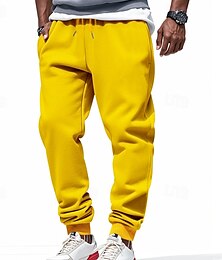 economico -Per uomo Pantaloni sportivi Pantaloni della tuta Pareggiatore Pantaloni Tasche A cordoncino Vita elastica Liscio Comfort Sportivo Giornaliero Di tendenza Informale Verde militare Nero Media elasticità