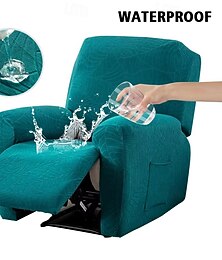 رخيصةأون -غطاء أريكة متكئ مقاوم للماء من الجاكار، أغطية كراسي بذراعين مرنة من الإسباندكس، بلون سادة، أغطية كراسي متكئين لحماية الأثاث